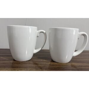 Corelle Coordinates Stoneware Solid White Coffee Tea Mugs Cups (Set Of 2)
